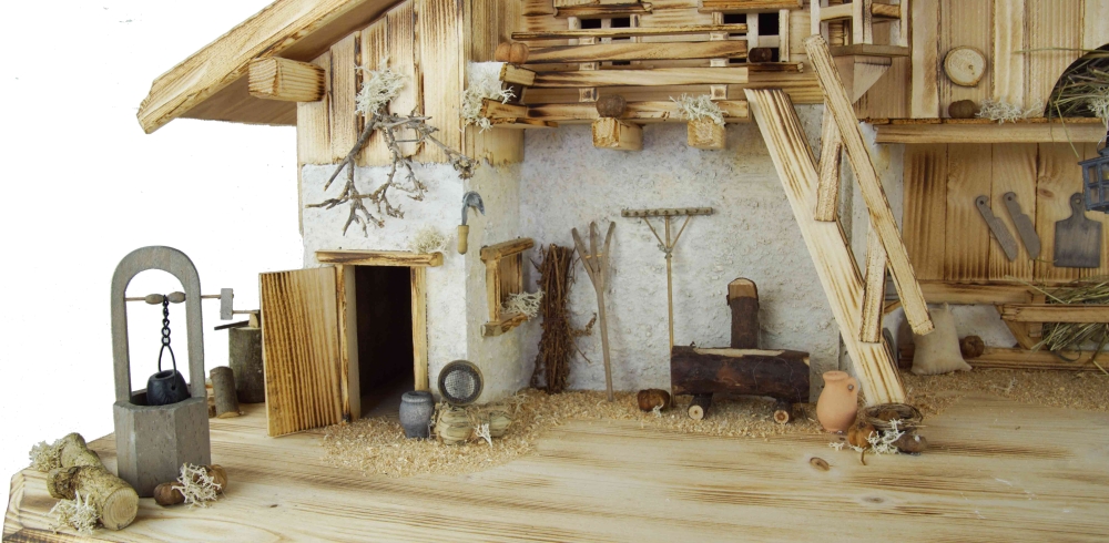 weihnachtskrippe gothard mit 24 Figuren